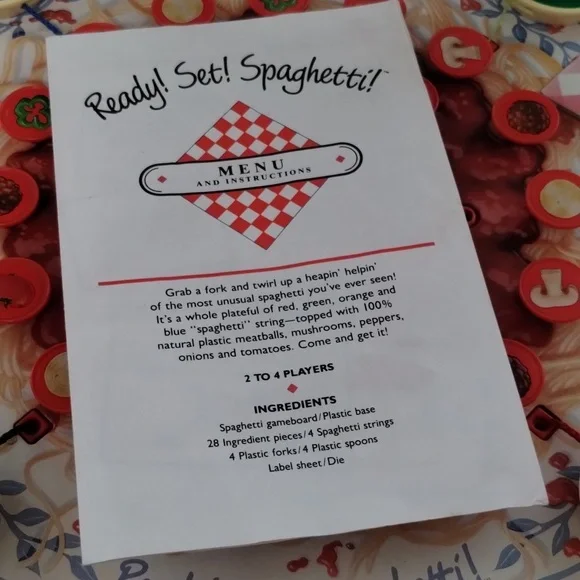 Vintage 1989 Ready! Set! Spaghetti Board Game - Picture 12 of 15